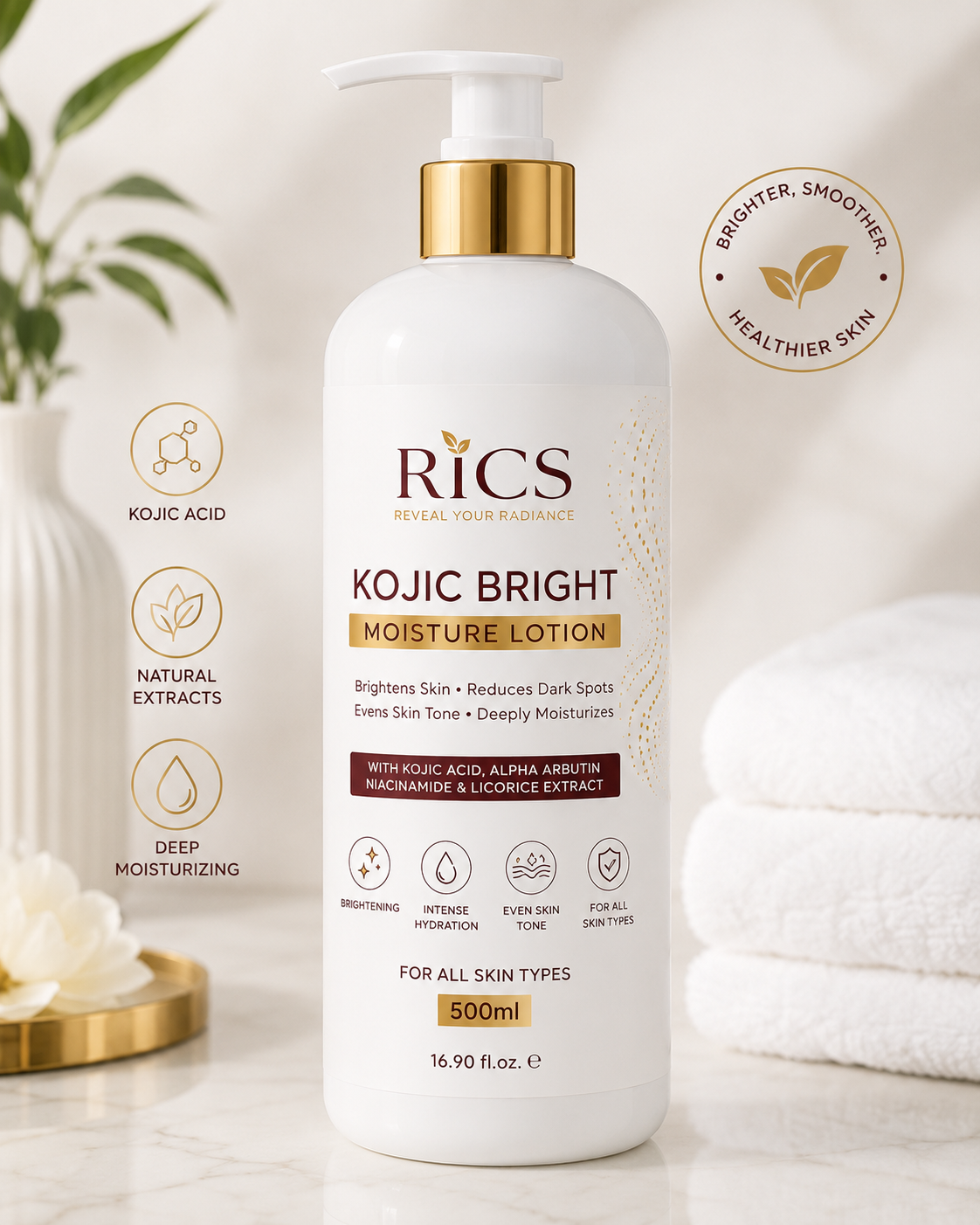 RICS Kojic Bright Moisture Lotion